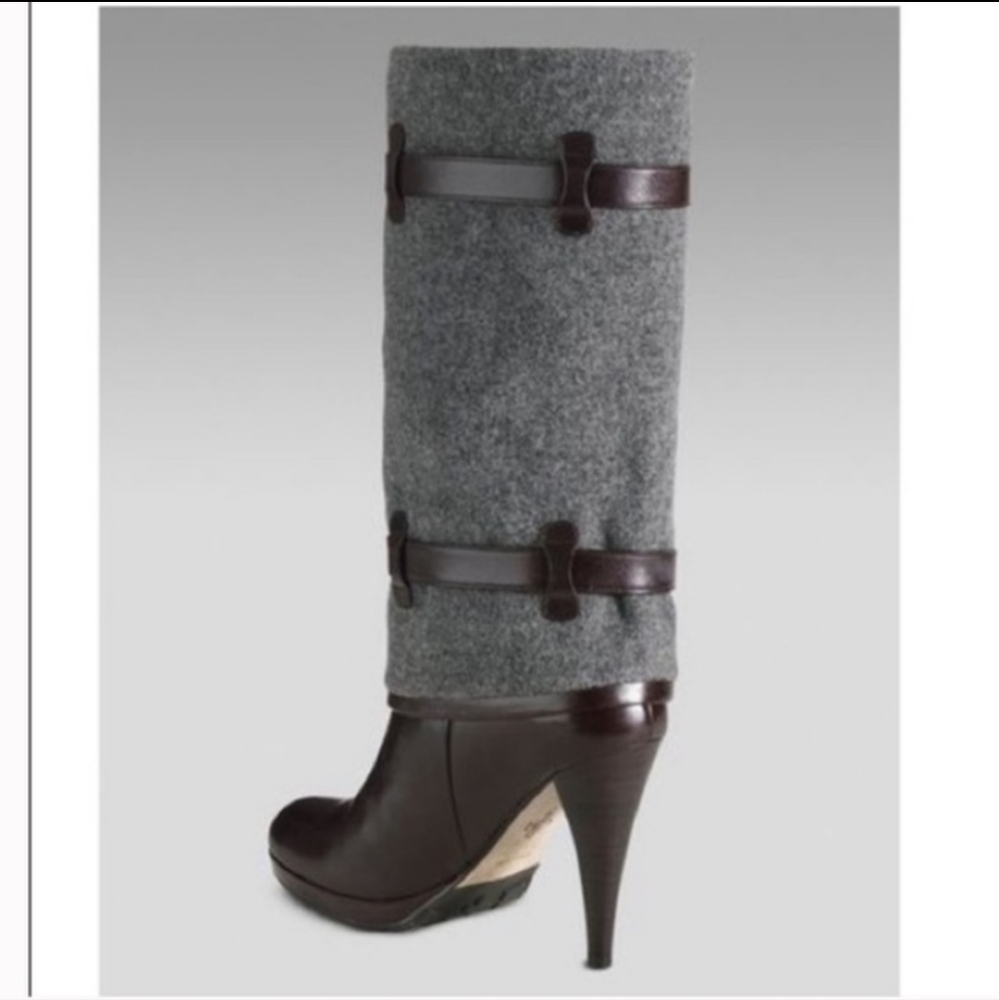 Cole Haan Air Kennedy Buckle High Heel Boots Sz 9.5